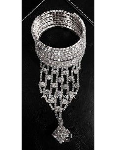Bijoux de main Strass argenté  - 1 2