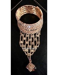 Bijoux de main Strass doré  - 1 2