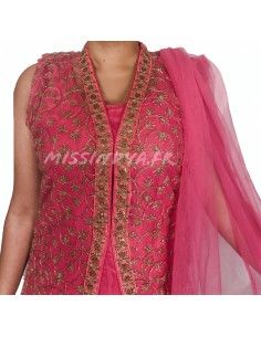 Salwar Kameez Tenue indienne rose - 1 2
