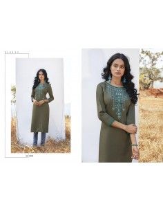 Tunique indienne lily ethnique Senhora olive  - 1 2