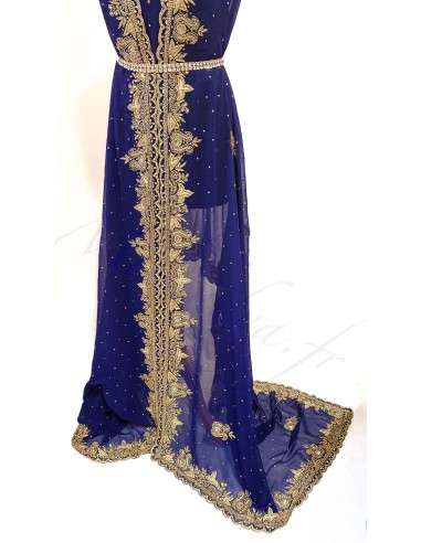 Tissus Sari Bleu luxe Amiraa  - 2