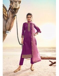 Tenue indienne salwar kameez churidar anarkali sanskruti prune  - 1