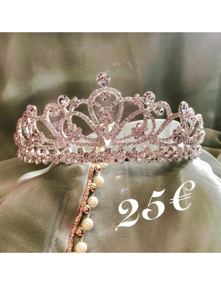 Diademe Couronne argenté Bijoux indiens