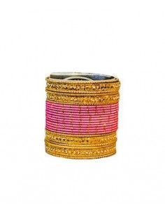 Bangles Doré et Rose  - 1