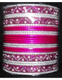 Pack Marié Lehenga rose Argenté  - 1 2