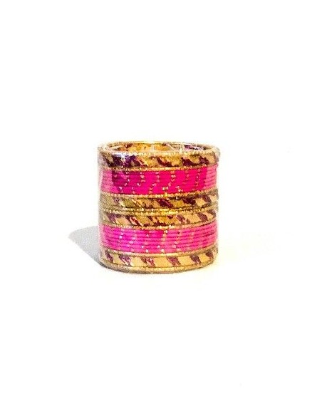 Bangles enfant bebe Rose et dore  - 1