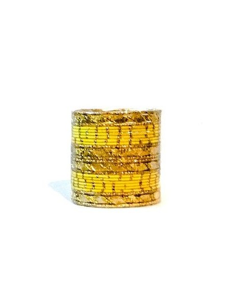 Bangles enfant bebe Jaune et dore  - 1