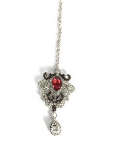 Bijoux tete rouge et argente  - 2 2