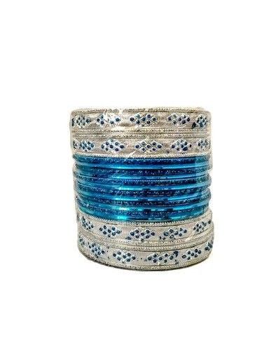 Bracelets indien Bleu et argenté  - 1
