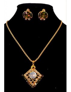 Pendentif  Doré et ambre OCT16  - 2 2