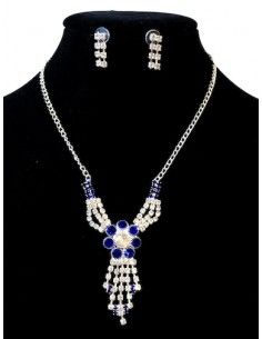 Parure enfant bleu et argenté  - 1 2