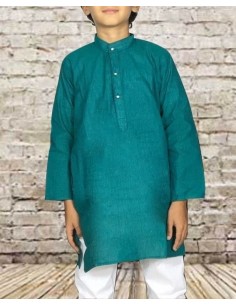 Kurta garçon pas cher vert  - 1 2