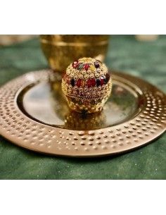 Boite bijoux perlé multi couleur  - 1 2