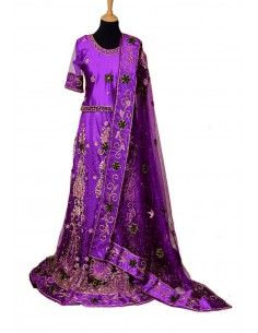 Lehenga Choli Haute Gamme SAGAR Violet  - 1 2
