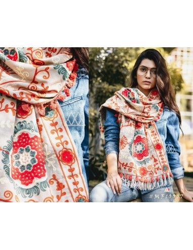Khadi pashmina foulard indienne ethnique sagra  - 2