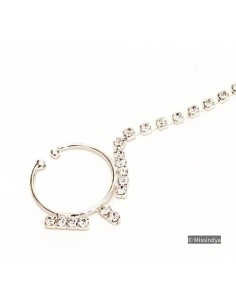 Bijoux de nez indien argenté  - 1 2