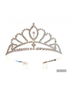 Diademe Couronne Argenté pas cher  - 1 2