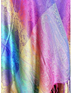 écharpe rainbow multicolor foncés  - 1 2