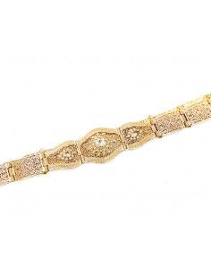 ceinture métal doré strass blanc  - 1 2