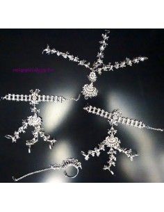 Parure Bijoux indiens 8 pieces Argenté  - 1 2