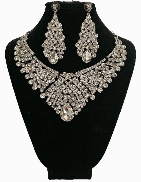 Parure nova strass argenté  - 1