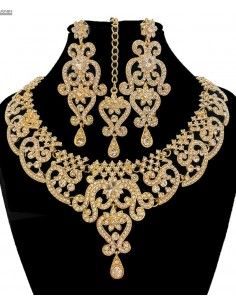 parure bijoux Surya doré  - 1 2
