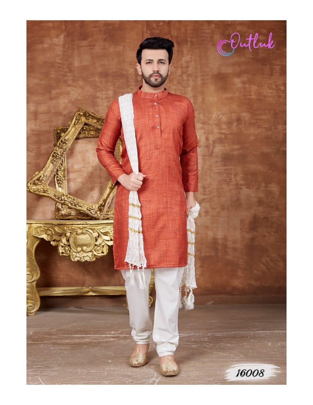 Tenue indienne homme Kurta Beige Kurta (tunique indienne homme)