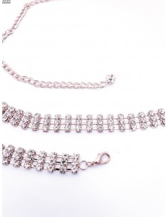 ceinture chaine strass argenté  - 1 2