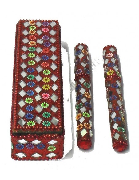 Set Stylo Pailleté Rouge  - 1