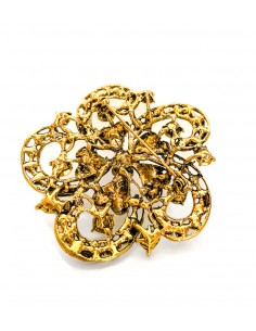 broche style antique doré bronze  - 1 2