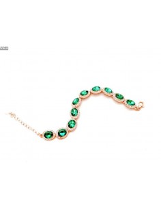 Bracelets strass et pierres verte et doré  - 1 2