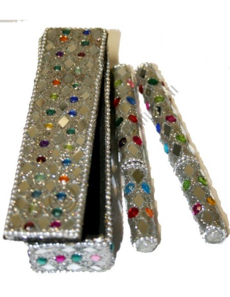 Set Stylo Pailleté Argenté  - 1