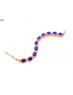 Bracelets strass et pierres bleu et doré  - 2 2