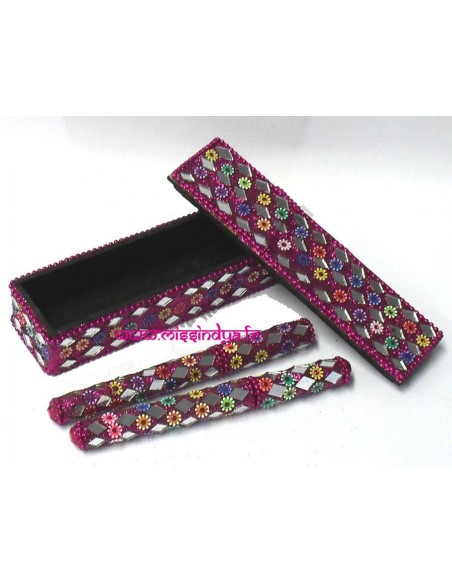 Set Stylo Pailleté Rose Bazar indien