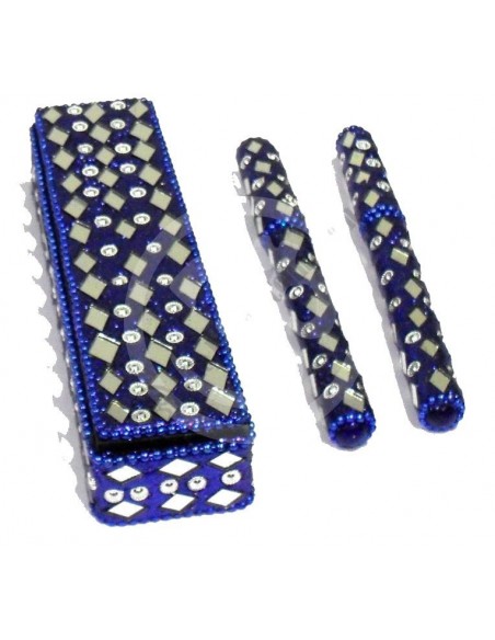 Set Stylo Pailleté Bleu Marine Bazar indien