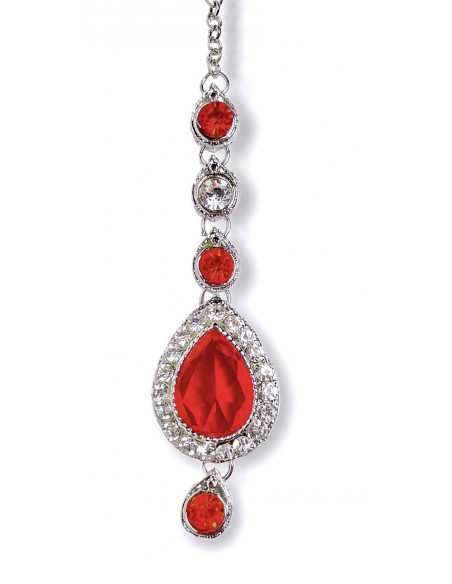 Maag Tikka Bijoux Front Argenté & Rouge  - 1