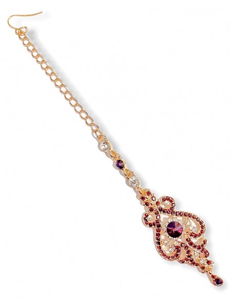 Maag Tikka Bijoux tete Front violet dore  - 1