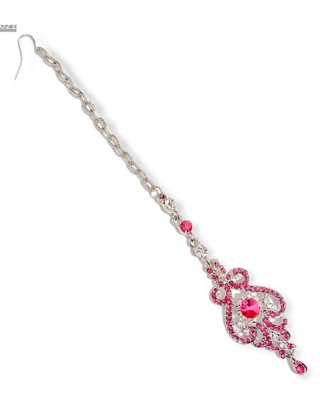 Maag Tikka Bijoux tete Front rose argente  - 1