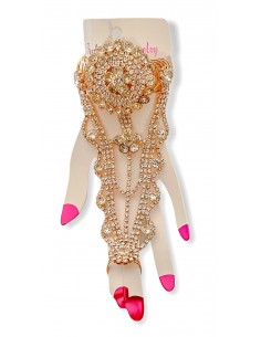 Bijoux de main indien doré  - 1 2