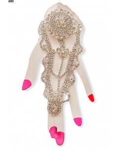 Bijoux de main indien argenté  - 1 2