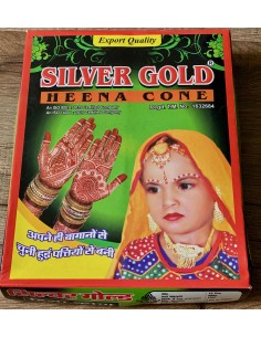 Cone de Henné Naturel main mehendi Henna Tatouage main gold  - 1 2