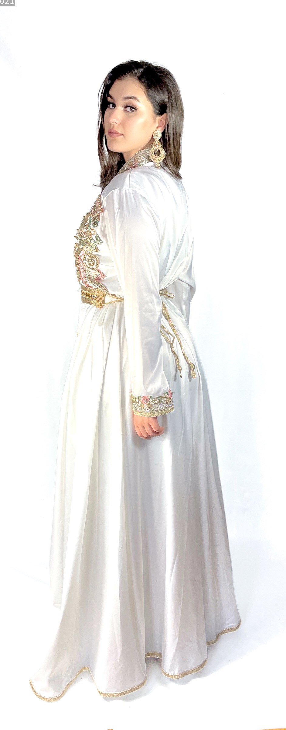 Caftan Cape Blanc robe oriental Kaftan moderne chic Caftan Robe dub...