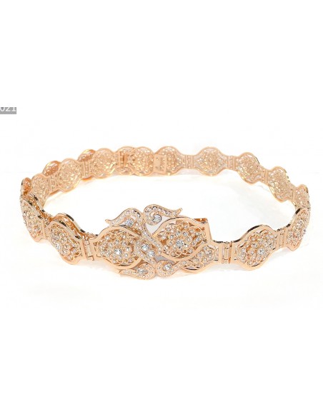 Bijoux oriental Ceinture caftan doré Pierre blanc  - 1