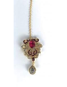 Maag Tikka (Bijoux tête Front) Doré Rose  - 1 2
