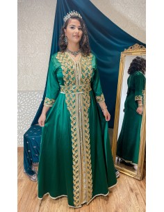 Takchita caftan Vert henna abaya moderne modele 2021  - 2
