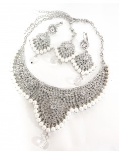 Parure Bijoux indiens Argenté DC21  - 1 2