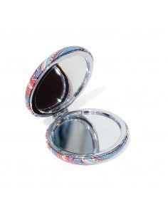 Miroir oval motif indien multicolore  - 1 2