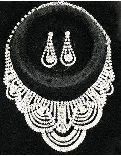 Parure Bijoux Argenté D171 Parure Bijoux indien pas cher
