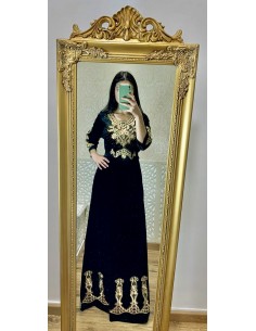 Caftan Takchita velours Noir RIM2 - 1 2