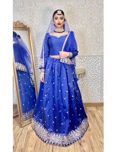 lehenga choli IMAN bleu royal  - 1